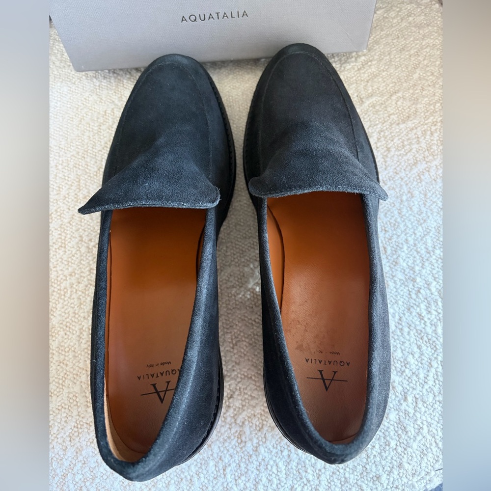 Aquatalia Women's Kelsey Weatherproof Suede Platform Loafers~ size 9 - Picture 7 of 15